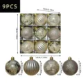 9tlg. Weihnachtsbaum Christbaumkugeln Set, 6cm Kunststoff lackierte Deko Kugeln Hängend. - 9er Set / Sternenklarer Mattierter Stil (MJNX69-137)