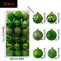 36 Stueck Weihnachtsbaumkugeln Set Bruchsichere Deko Christbaumschmuck Kugeln Set - 36 Stück (6cm) / Gemischt Glänzend/Matt Stil (ASNX36-129)