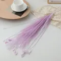 Purple artificial pampas grass faux reed floral decor for home wedding party interior styling. - Bearded Peacock Grass - Purple