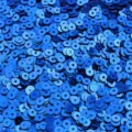Μπλε επίπεδες στρογγυλες παγιέτες PVC 4mm για χειροτεχνίες DIY, ραπτική ρούχων και κοσμήματα. - Μπλε του Ζαφειριού