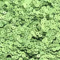 4mm flat round green PVC sequins for DIY crafts, garments, and accessories embellishment. - Grass Green