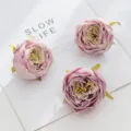 Artificial rose flower heads for DIY crafts, wedding decoration, and floral wall decor. - Dark Pink