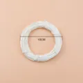 White rattan ring 10cm natural vine circle for floral arrangement Christmas craft DIY decor - 10cm / White