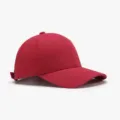 Gorra de béisbol de algodón rojo liso, sombrero de exterior ajustable y transpirable. - Talla única / Rojo