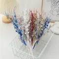 Colorful glittery Christmas branch picks with 15 forks, perfect holiday decorative accessories. - 15-Fork Wire Ball Branch / White