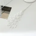 White glitter berry branch for Christmas tree decoration, fake floral pick for holiday party. - 12-Fork Glitter Ball Branch / White