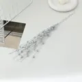 Silver glitter berry branch Christmas decoration artificial floral spray for holiday party home decor - 12-Fork Glitter Ball Branch / Silver