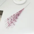 Rosa Glitzer Beeren Zweig für Weihnachtsbaum Dekoration künstlicher Blumen Stiel. - 12-Gabel Glitzerkugel Zweig / Lila