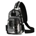 Camouflage tactical sling fishing bag, multi-functional outdoor gear crossbody SKU. - Grey Camouflage