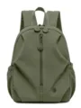 Olivgrüner minimalistischer kleiner Damenrucksack, lässige Reißverschluss-Freizeittasche. - Grün