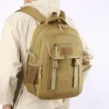 Durable outdoor tactical backpack large capacity hiking travel daypack multi-functional bag - Khaki