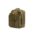 Pouch tattico militare borsa da cintura molle escursionismo all'aperto telefono cachi - Kaki