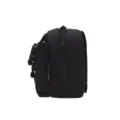 Marsupio tattico MOLLE nero vista laterale, borsa sportiva all'aperto resistente per cellulare. - Nero