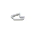 3d printed track shape door wedge detail closeup, plastic door stopper limiter for home use - White