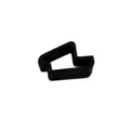 Black 3D printed door wedge detail view, showing the unique irregular shape and matte finish. - Black