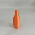 Detail view of the orange plastic siphon accessory, showcasing smooth internal flow design. - Orange Red