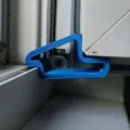 3D printed window stopper door wedge anti-pinch limiter household safety tool blue plastic - Blue