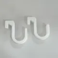 3D printed white car trunk umbrella hook, universal vehicle storage accessory set of 2 - Single Hook / White