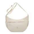 Japanische minimalistische Nylon Umhängetasche, große Kapazität Freizeittasche für Damen. - Weiß