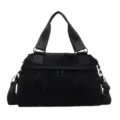 Large capacity black travel duffel bag, casual gym bag with sturdy handles and shoulder strap. - 5 / Black