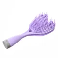 Brosse à cheveux démêlante violette, design creux flexible, usage humide et sec, peigne de massage. - Violet