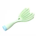 Brosse a cheveux demelante elastique creuse outil de coiffure humide sec antistatique - Vert