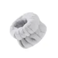 Fluffy wristbands for washing face water absorbent microfiber sweat bands for sports spa soft. - 2 Pcs/Set / Gray