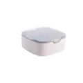 Desktop Plastik Aufbewahrungsbox mit klarem Fachteckel fuer Kabel und Kleinigkeiten. - Kaffee