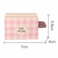 Cute pink checkered toothpaste squeezer dispenser, convenient manual lazy tool for kids home. - Berry Milk Puff Lattice