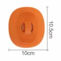 Oranger Silikon ovaler Spuelbecken Abflussfilter Stopfen Haarfaenger 10x10,5cm Bad Zubehoer - Dämmerungsorange