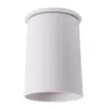 Porte-brosse à dents tasse de rince-bouche cylindrique blanc design minimaliste - Version Base Magnétique / Gris