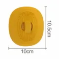 Silikon Ovale Waschbecken Abflussstopfen Filter, Gelbes Anti-Verstopfungs Sieb 10x10,5cm - Mangogelb