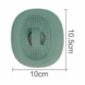 Silikon Ovale Waschbecken Abfluss Sieb Gruen 10x10,5cm Kueche Bad Anti-Verstopfung Stoepsel - Enziangrün