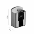 Wall mounted remote control holder storage box, convenient punch free adhesive organizer for home. - High-Quality Buckle Style / Gray