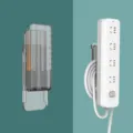 Punch-free power strip holder, wall-mounted socket fixative and cable management organizer. - Gray