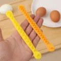 Creative egg slicer detail shot, plastic wavy design tool for kitchen salad preparation easily. - Yellow + Orange (Pack of 2)