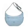 Light blue minimalist nylon crossbody dumpling bag, stylish light shoulder bag for women daily use. - Sky Blue