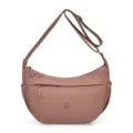 Casual minimalist crossbody dumpling bag for women, large capacity stylish shoulder handbag. - Rose Pink