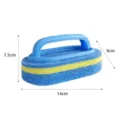 Cleaning sponge brush with handle for kitchen bathroom tile pot and sink cleaning - Blue
