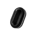 Black cleaning sponge brush with ergonomic handle for kitchen tiles and dishes cookware - Black