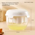 Greek yogurt maker strainer whey separator plastic food filter container with fine mesh 16cm - White and Transparent
