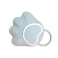 Cute cat paw silicone bath brush for gentle baby skin massage and daily body cleaning routine. - Blue