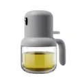 Kitchen glass oil sprayer bottle, press-type oil mist dispenser for cooking and BBQ seasoning. - 180ML / Gray