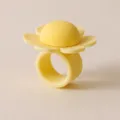 Silicone flower door handle cover, cute anti-collision protective pad for home safety. - Warm Yellow
