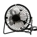 6 Inch Mini Metal USB Desk Fan Portable Electric Cooling Fan Black Table Fan For Office - 4 Inch / Black