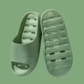 Green anti-slip EVA shower slippers, quick-drying bathroom slides in size 38-39. - Green