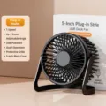 5-Zoll USB Tischventilator, kleiner elektrischer Mini-Lüfter mit leisem Wind für Büro und Zuhause. - 5-Zoll 1-Stufe / Dunkelblau