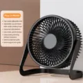 Ventilateur de bureau USB 8 pouces mini ventilateur silencieux réglable à 2 vitesses pour bureau - 8 Pouces 2 Vitesses / Noir