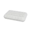 Tragbarer 7-Tage-Pillendosen-Organizer mehrfächrige transluzente Plastik-Medizinbox - Cremeweiß
