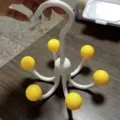 Punch-free 360-degree rotating six-claw storage hook for wardrobe, multi-functional. - White Yellow